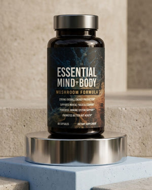 Essential Mind & Body- Organic Mushroom Complex Supplement Capsules 2- Pack 60 ct
