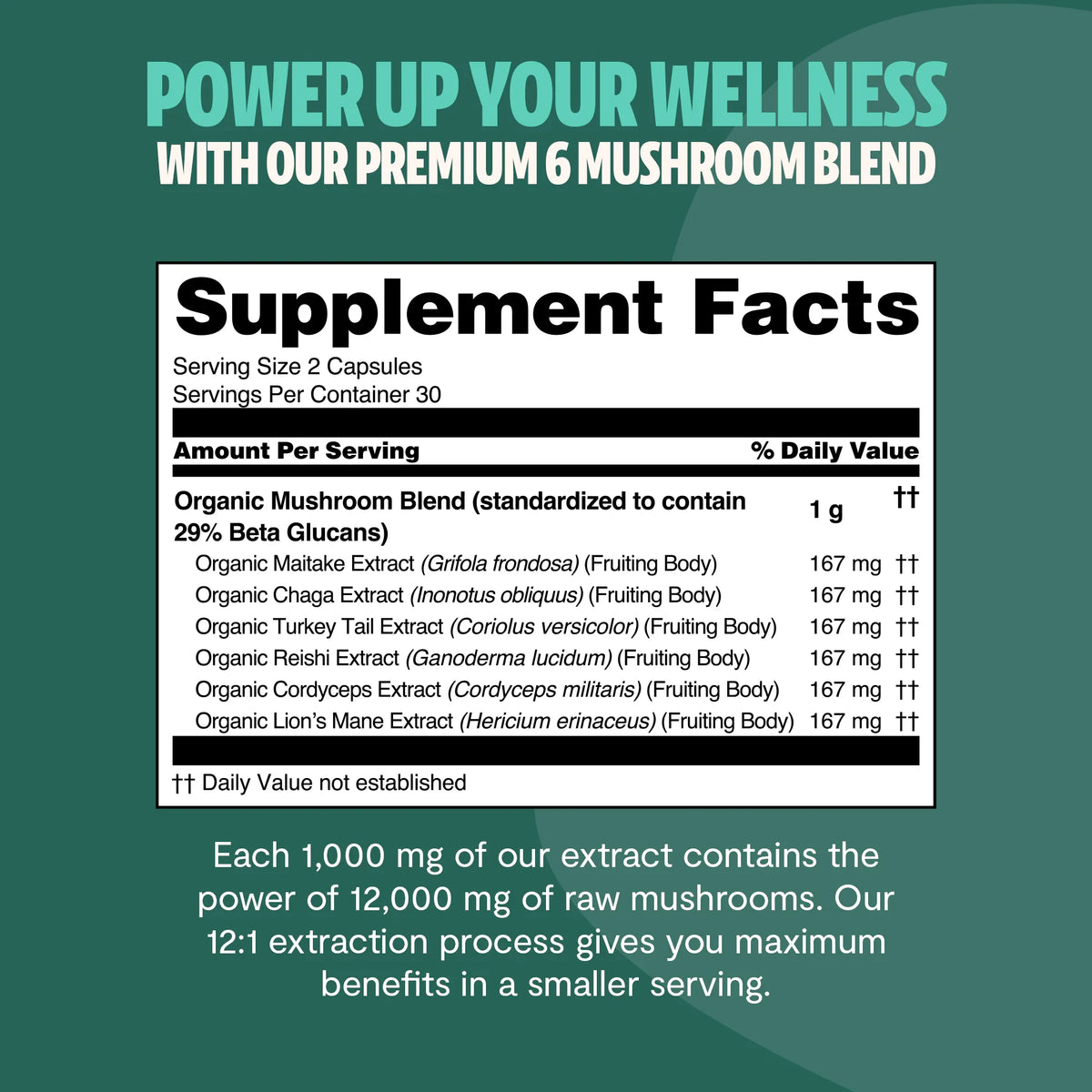 Essential Mind & Body- Mushroom Complex Supplement Capsules 60 ct